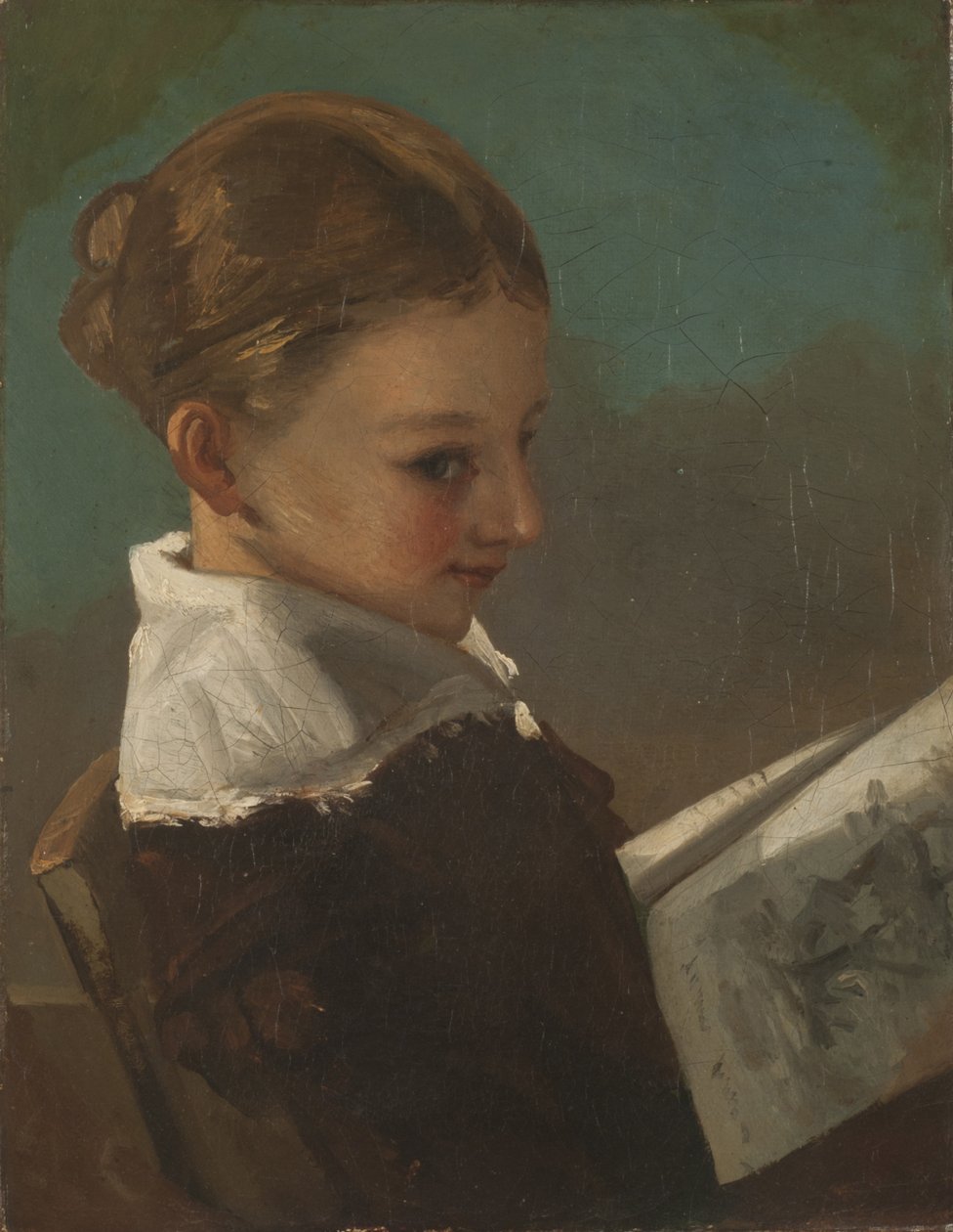 Juliette Courbet aos dez anos (óleo sobre tela) de Gustave Courbet
