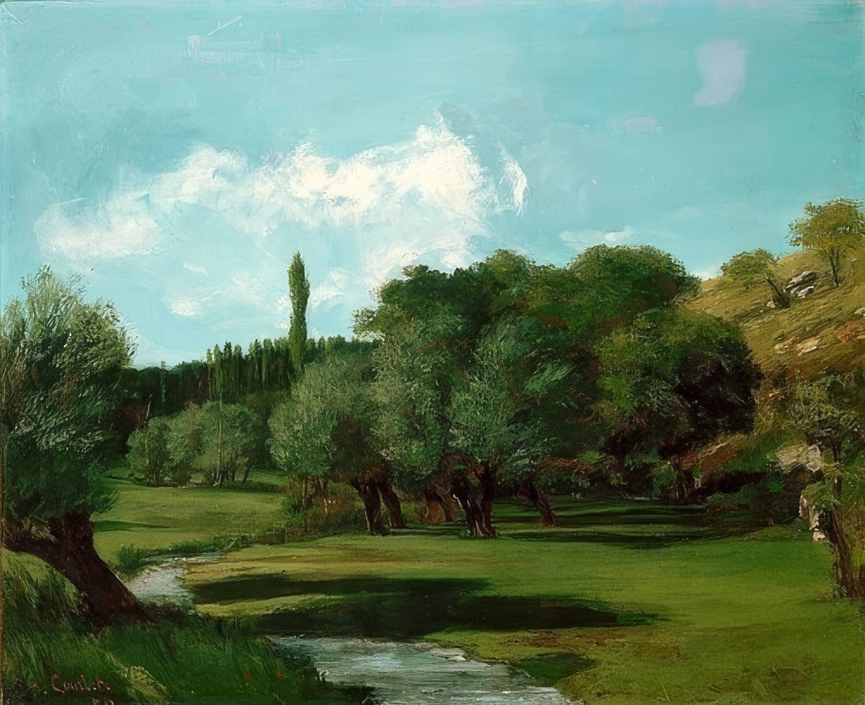 La Bretonnerie no Departamento Indre. 1856 de Gustave Courbet