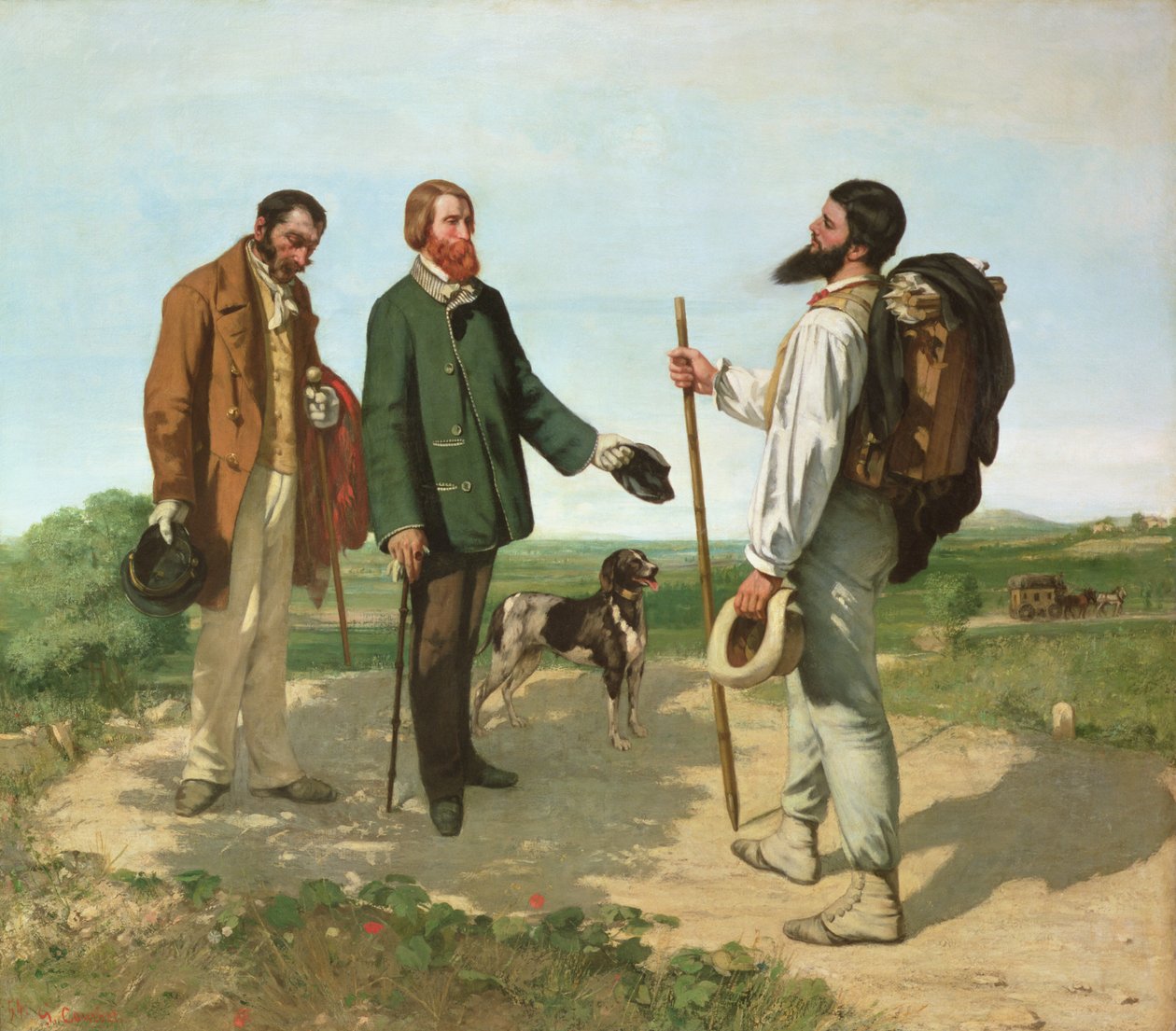 A reunião, ou Olá Sr. Courbet de Gustave Courbet