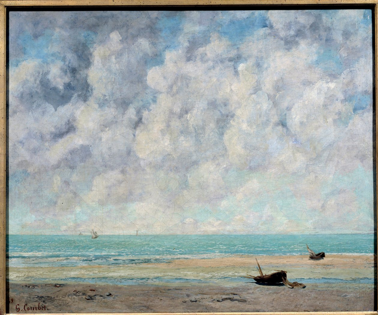 O mar num dia calmo de Gustave Courbet