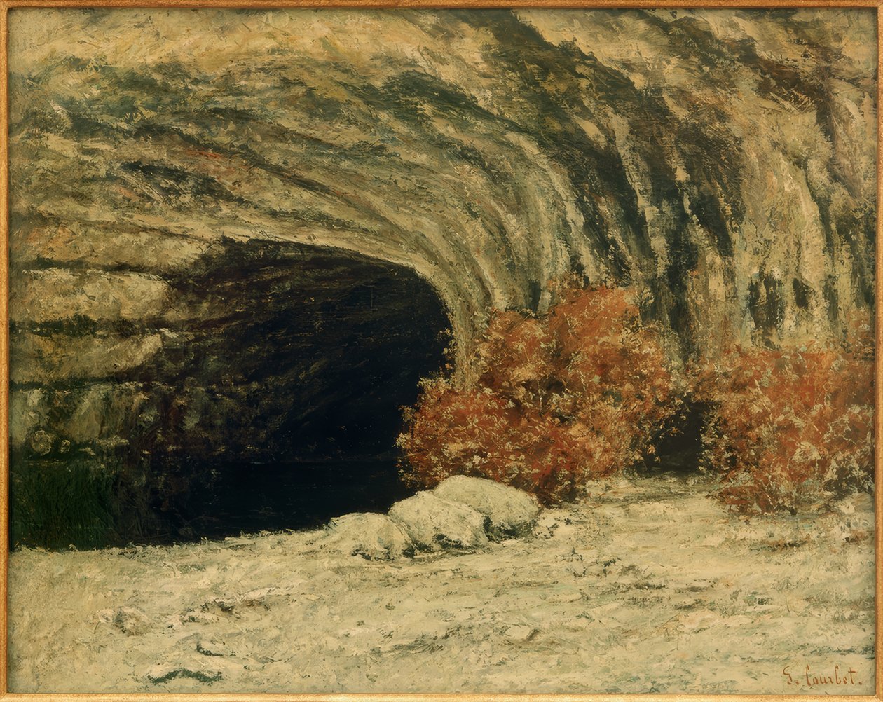 A fonte do Loue, inverno de Gustave Courbet
