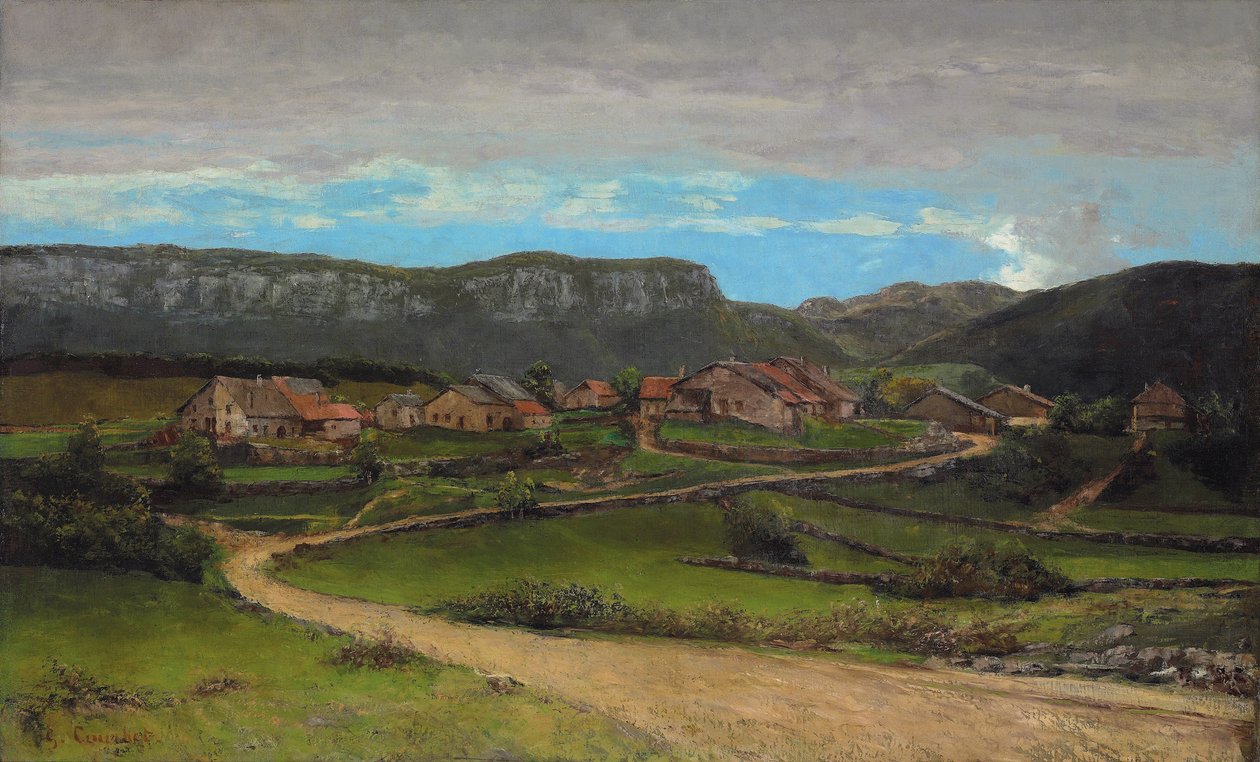 Paisagem perto de Ornans, c.1865 de Gustave Courbet