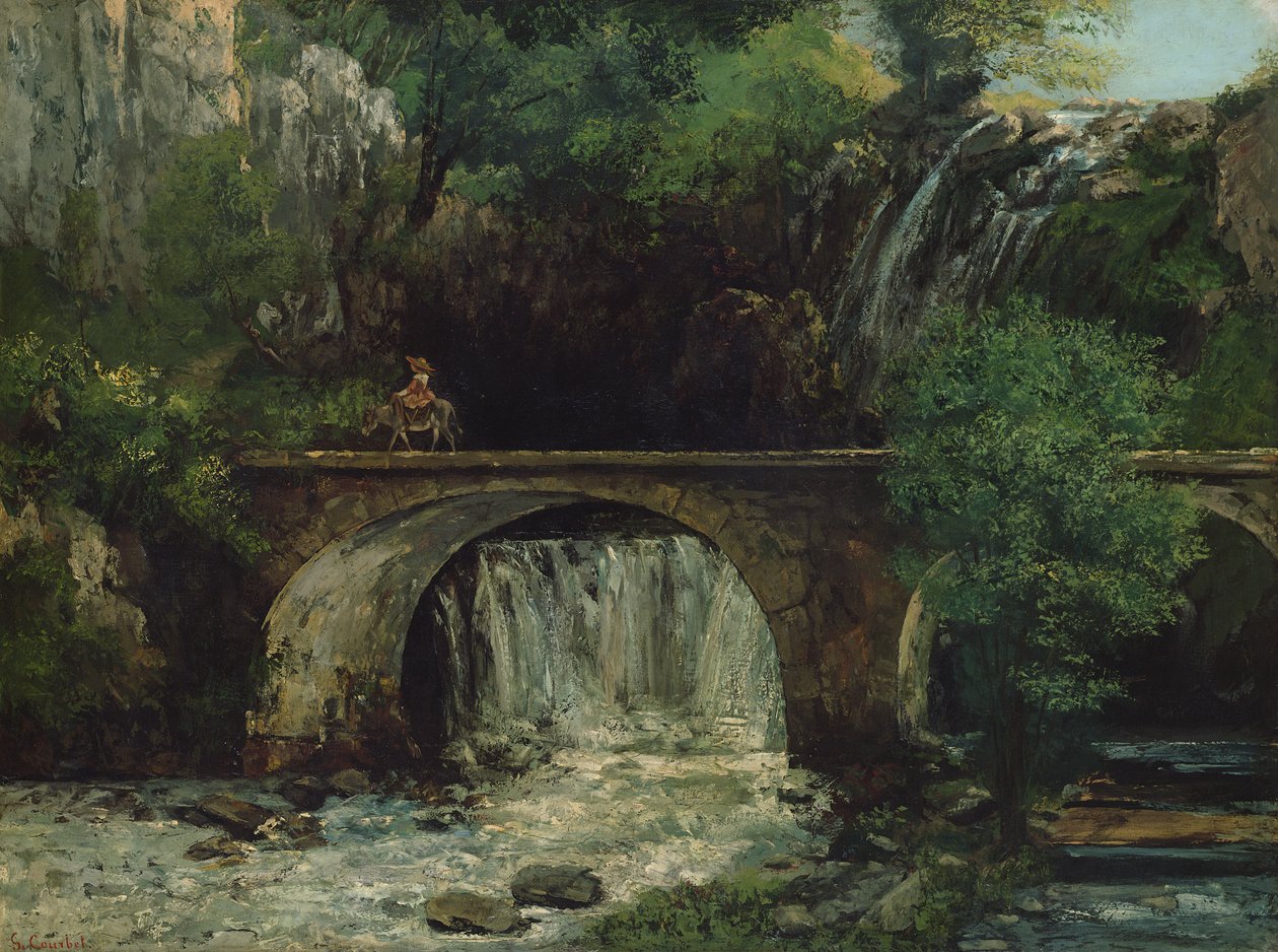 Paisagem com ponte de Gustave Courbet