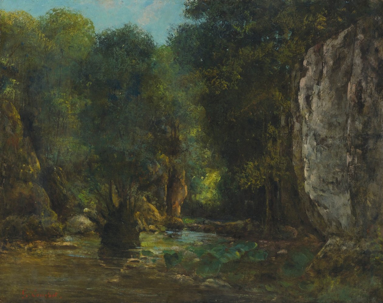 Le Puits Noir (as gargantas do Loue) de Gustave Courbet
