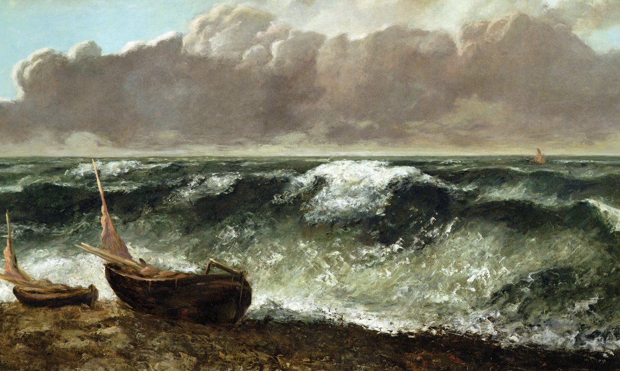 The Wave, c.1869/70 (óleo sobre tela) de Gustave Courbet
