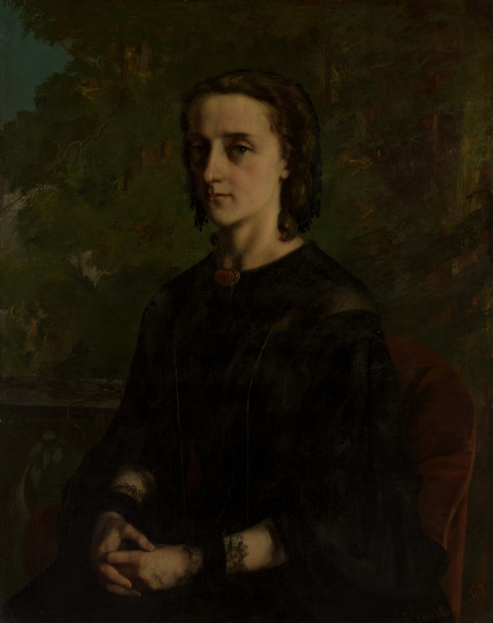 Madame Frederic Breyer Fanny Hélène Van Bruyssel, 1830-1894, 1858. de Gustave Courbet