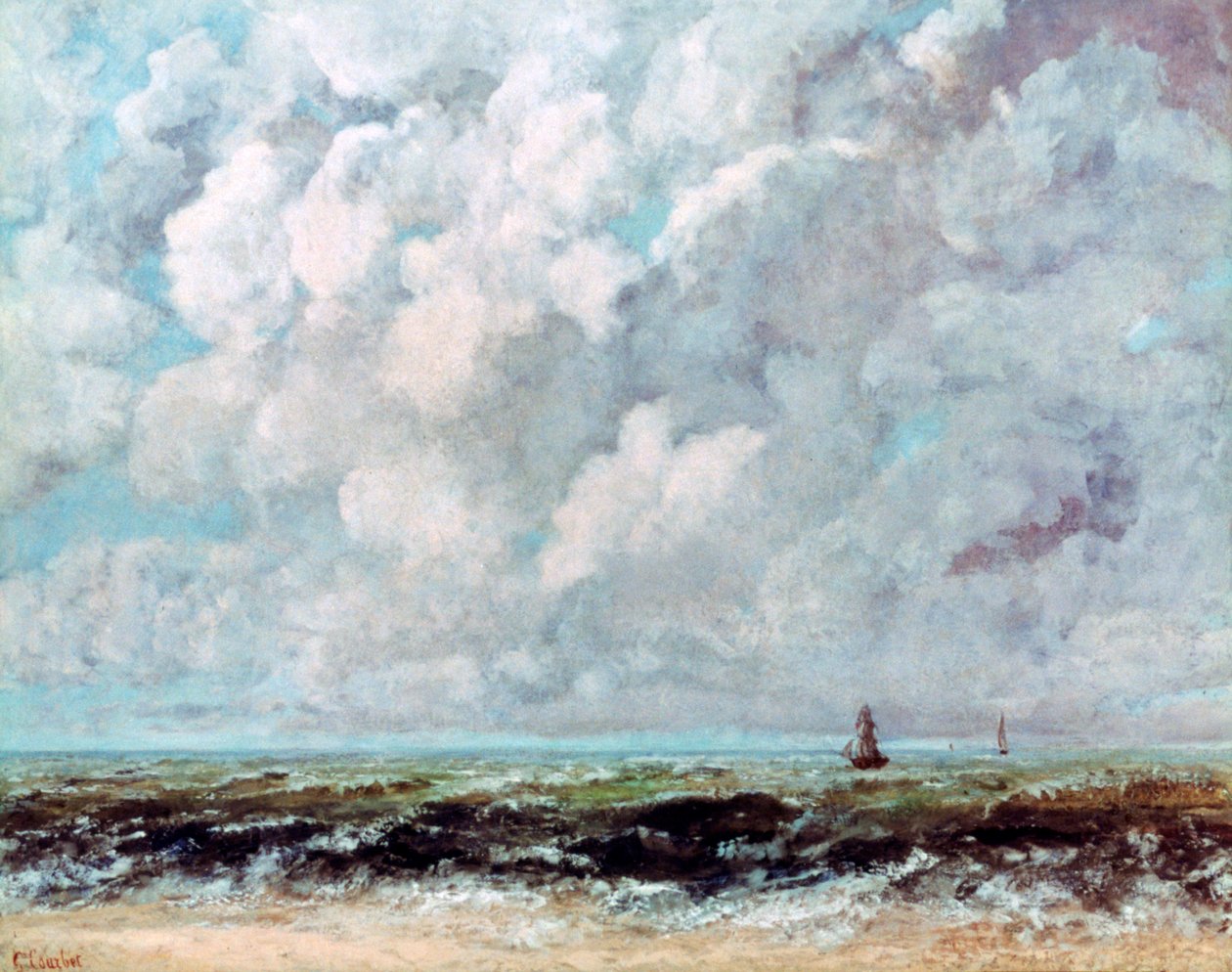 Paisagem marinha, c1840-1877 de Gustave Courbet