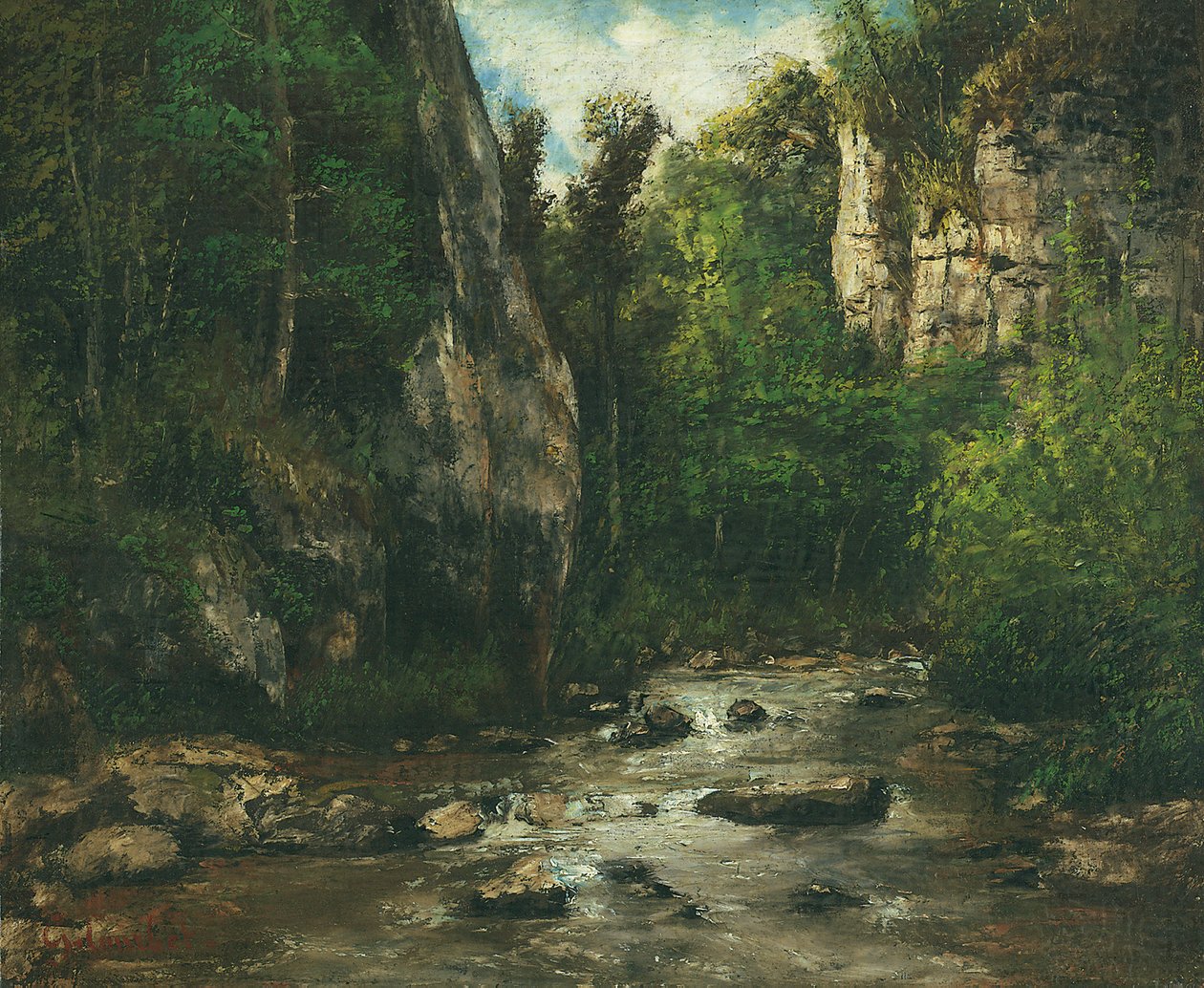 Paisagem perto de Puit Noir, perto de Ornans, depois de 1872 de Gustave Courbet
