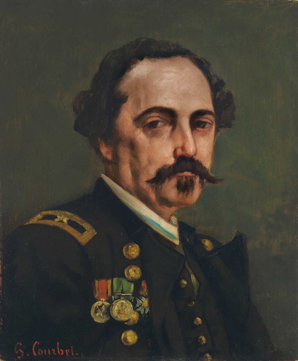 Retrato do general Gustave Paul Cluseret 1823-1900. de Gustave Courbet