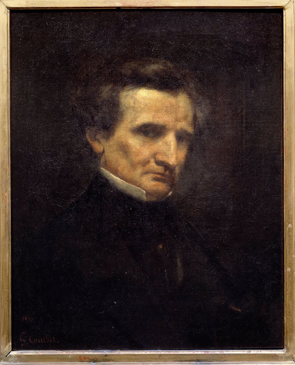 Retrato de Hector Berlioz (1803-1869), compositor francês. Pintura de Gustave Courbet (1819-1877) de Gustave Courbet