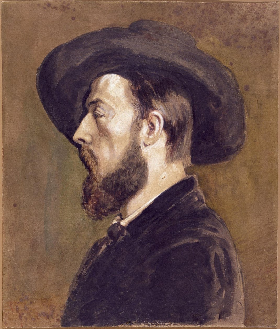 Retrato de Johan Barthold Jongkind 1819-1891. de Gustave Courbet