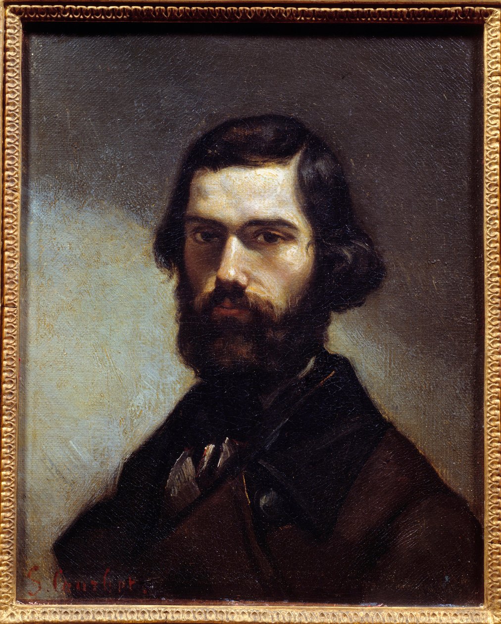 Retrato de Jules Valles (1832-1885) escritor, jornalista e político. Pintura de Gustave Courbet (1819-1877) de Gustave Courbet