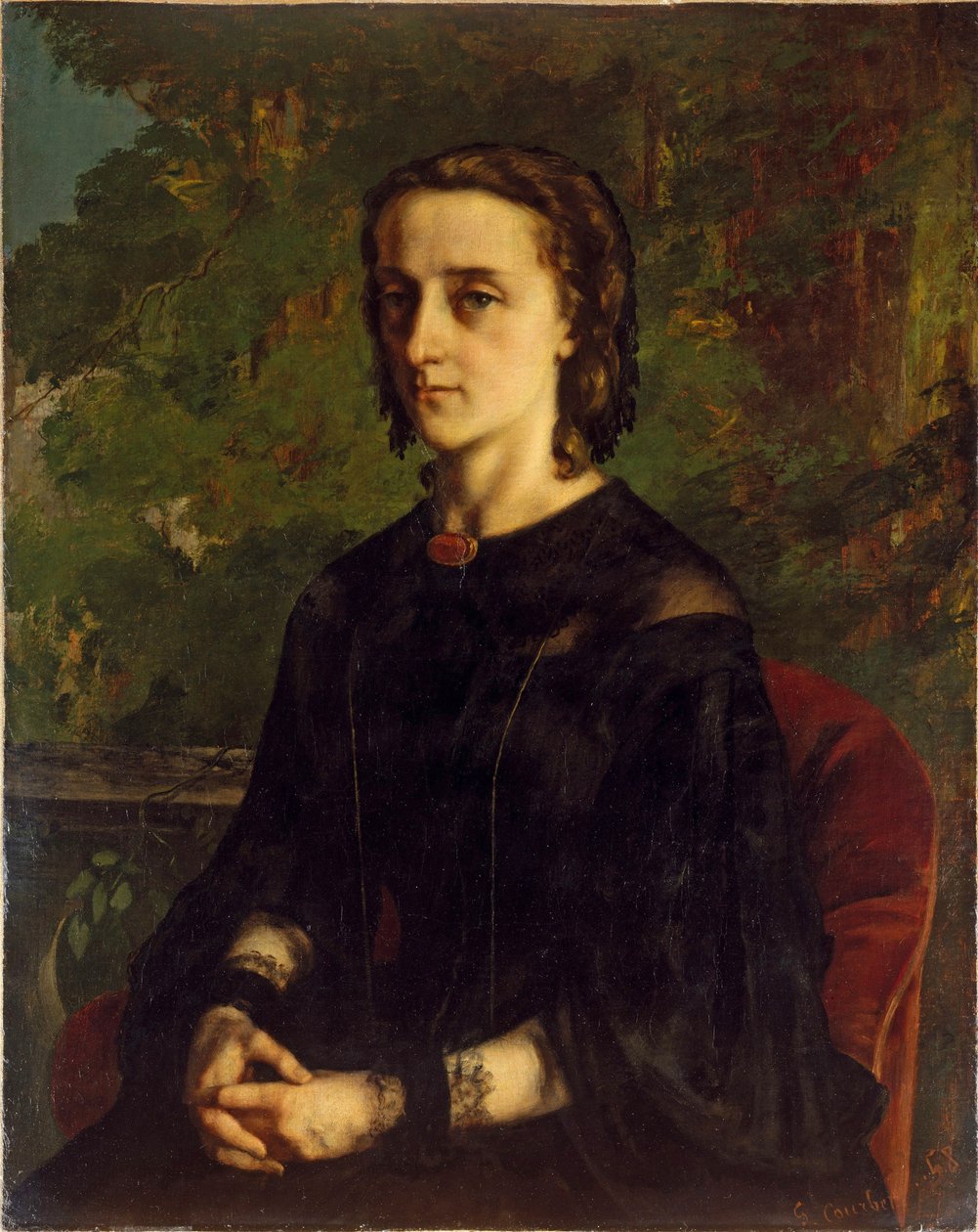 Retrato de Mme de Brayer ou o exílio polonês, 1858 por Gustave Courbet (1819-1877) de Gustave Courbet