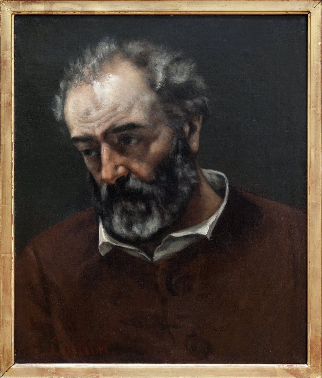 Retrato de Paul Chenavard (1807-1895), pintor francês, Pintura de Gustave Courbet (1819-1877). Fotografia, KIM Youngtae, Lyon, Musée des Beaux Arts de Lyon. de Gustave Courbet