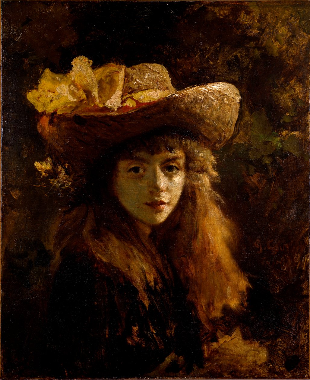Retrato da Menina Pintura de Gustave Courbet (1819-1877) 1872 Dim. 73x60 cm Viena, Kunsthistorisches Museum, Neue Galerie in der Stallburg de Gustave Courbet