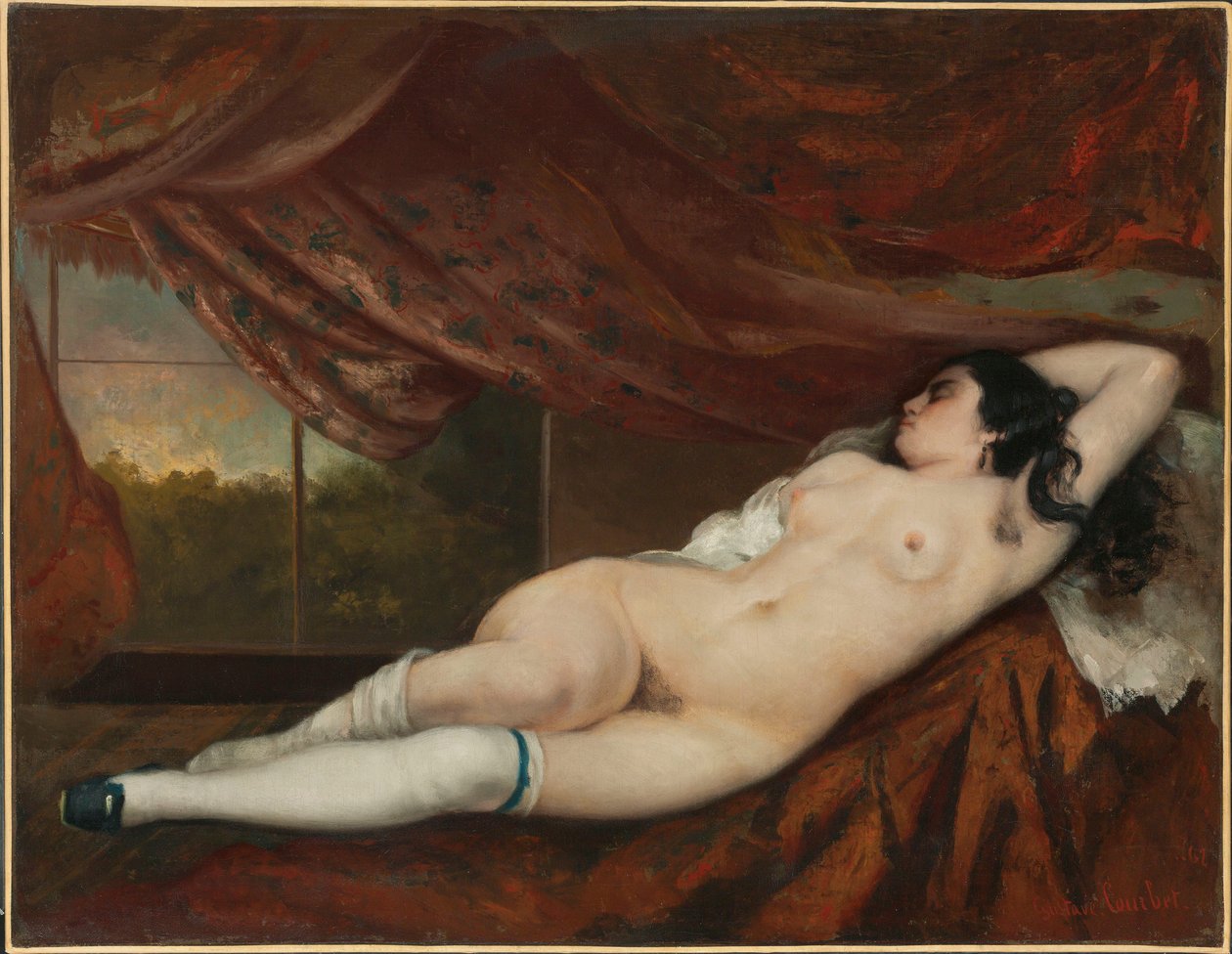 Nu feminino reclinado, 1862 de Gustave Courbet