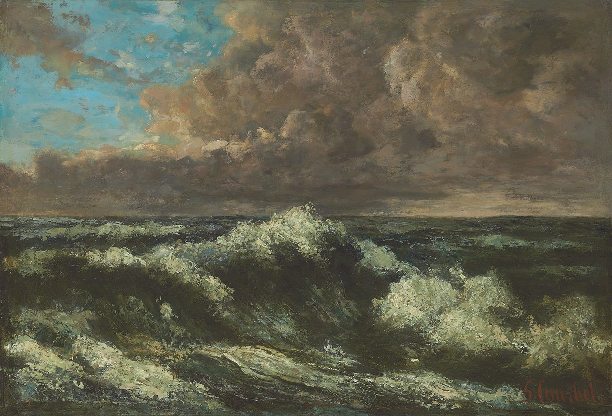 Seascape; Paisagem do mar, c.1870 de Gustave Courbet