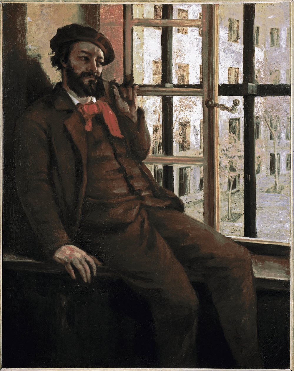 Auto-retrato na prisão de Sainte-Pelagie O artista foi preso por participar na comuna - Pintura de Gustave Courbet de Gustave Courbet