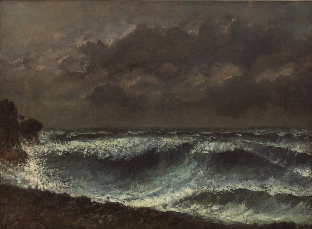 Tempestade no horizonte de Gustave Courbet