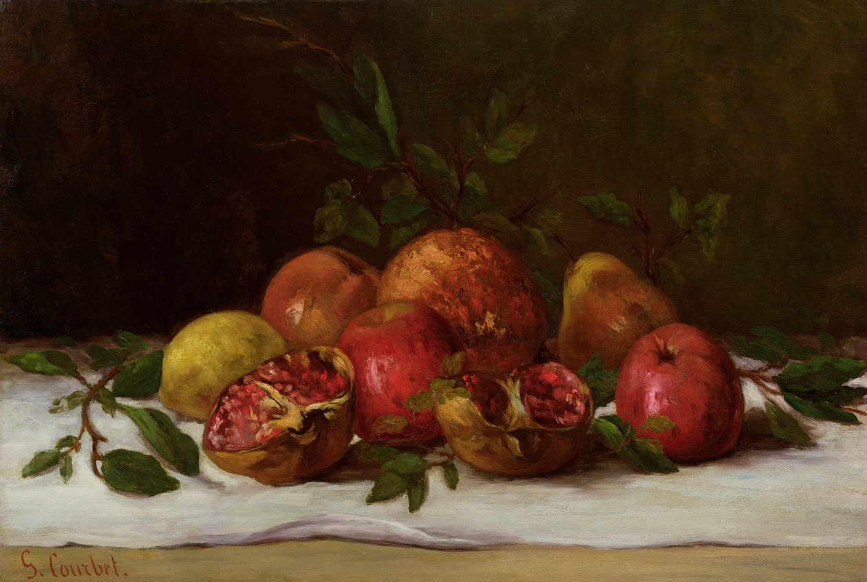 Ainda vida, c.1871-72 de Gustave Courbet