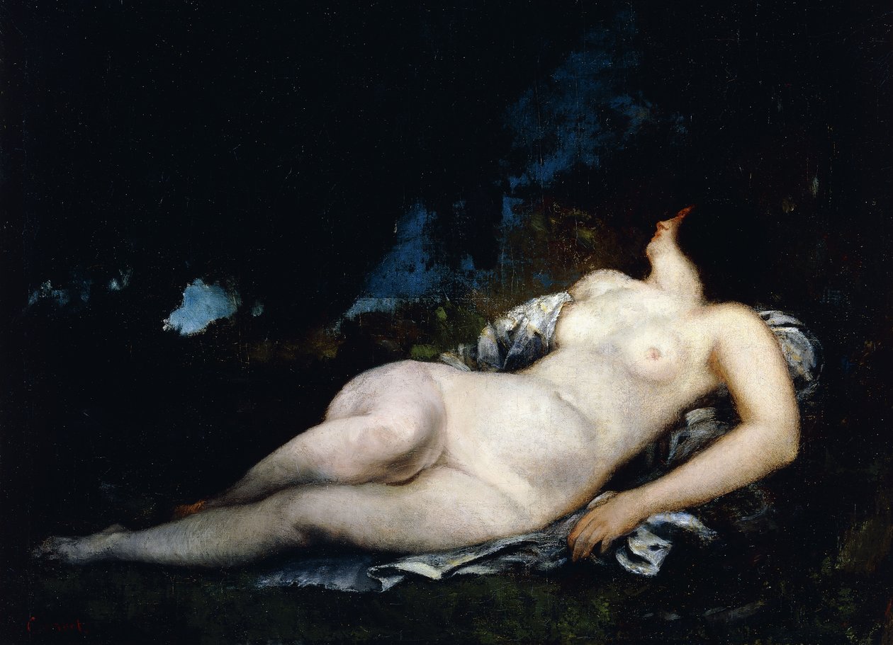 Estudo para uma mulher dormindo, c.1852 de Gustave Courbet