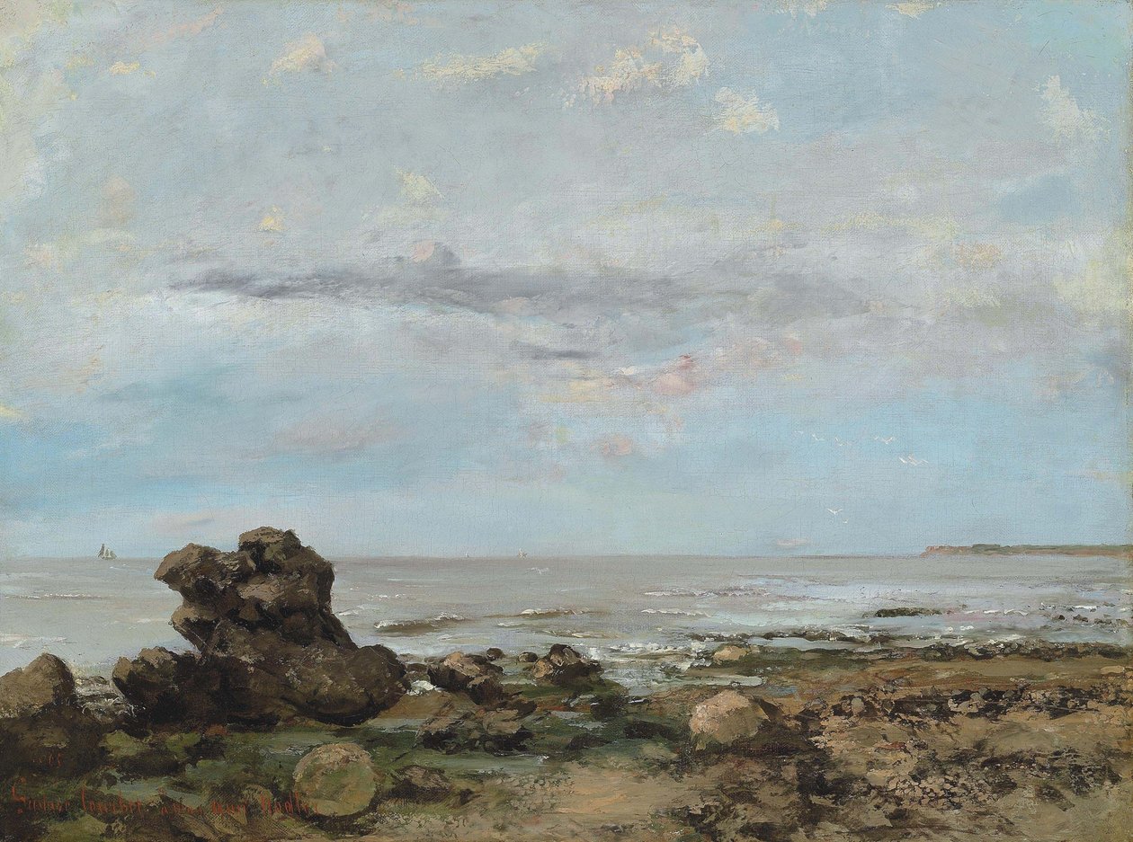 A praia de Trouville de Gustave Courbet