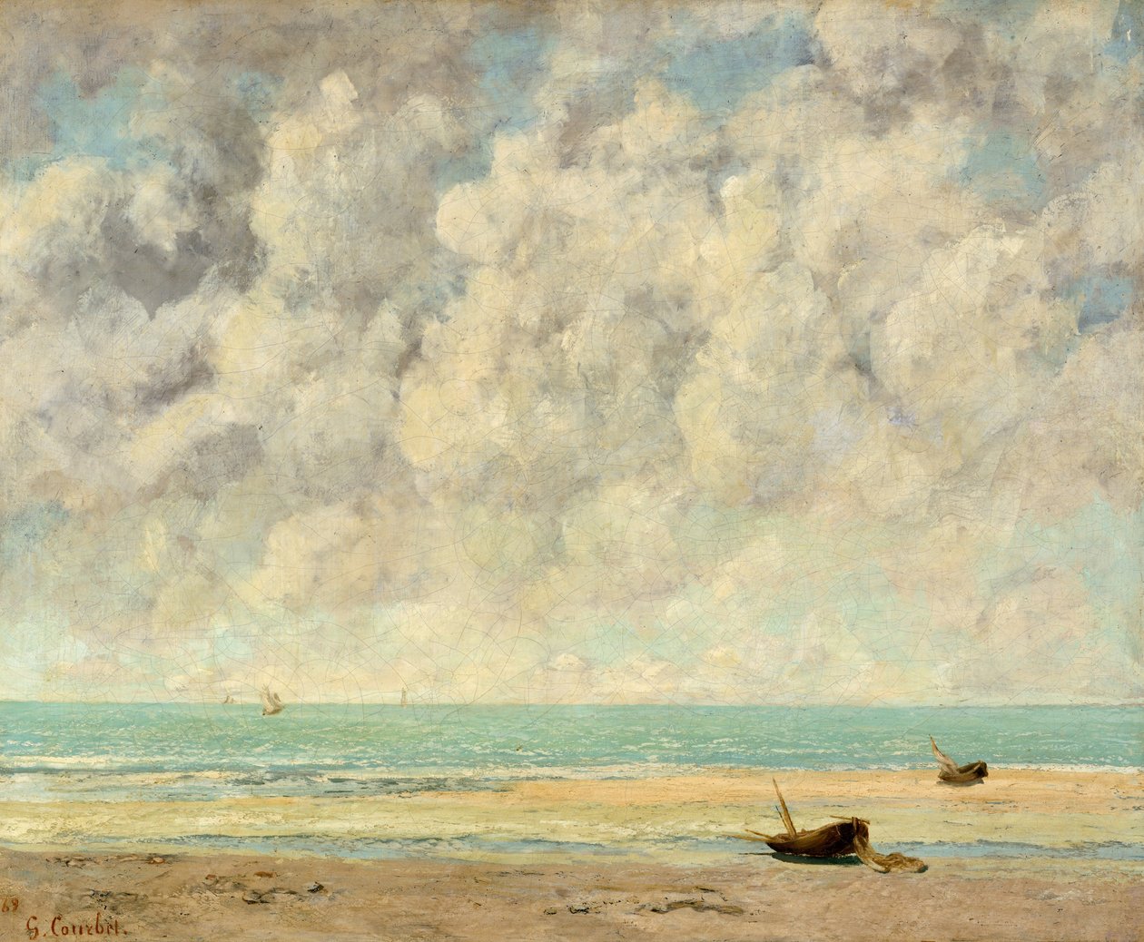 O mar calmo de Gustave Courbet
