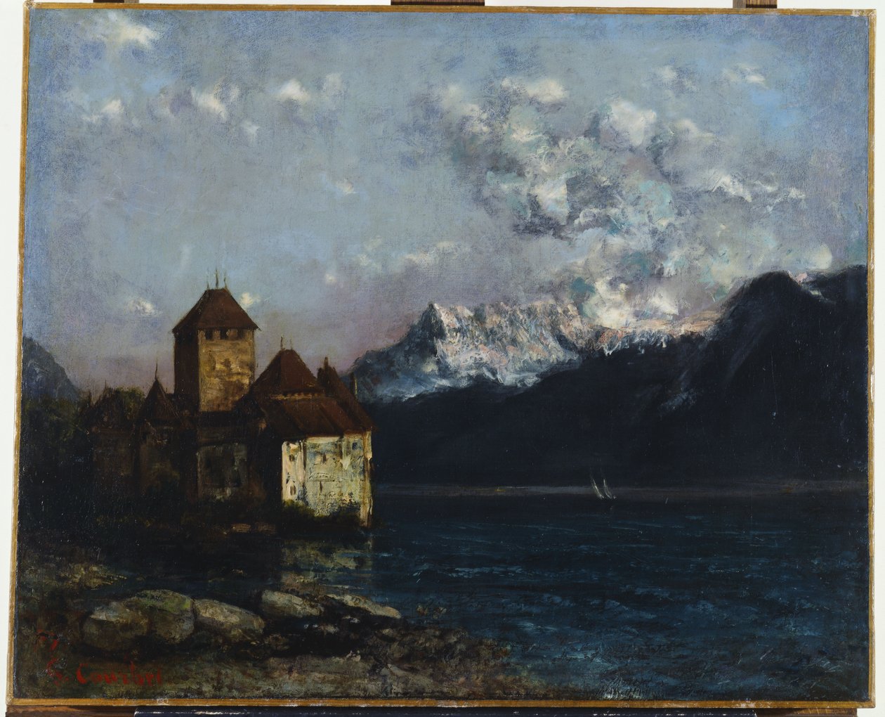 O Castelo de Chillon, 1877 de Gustave Courbet