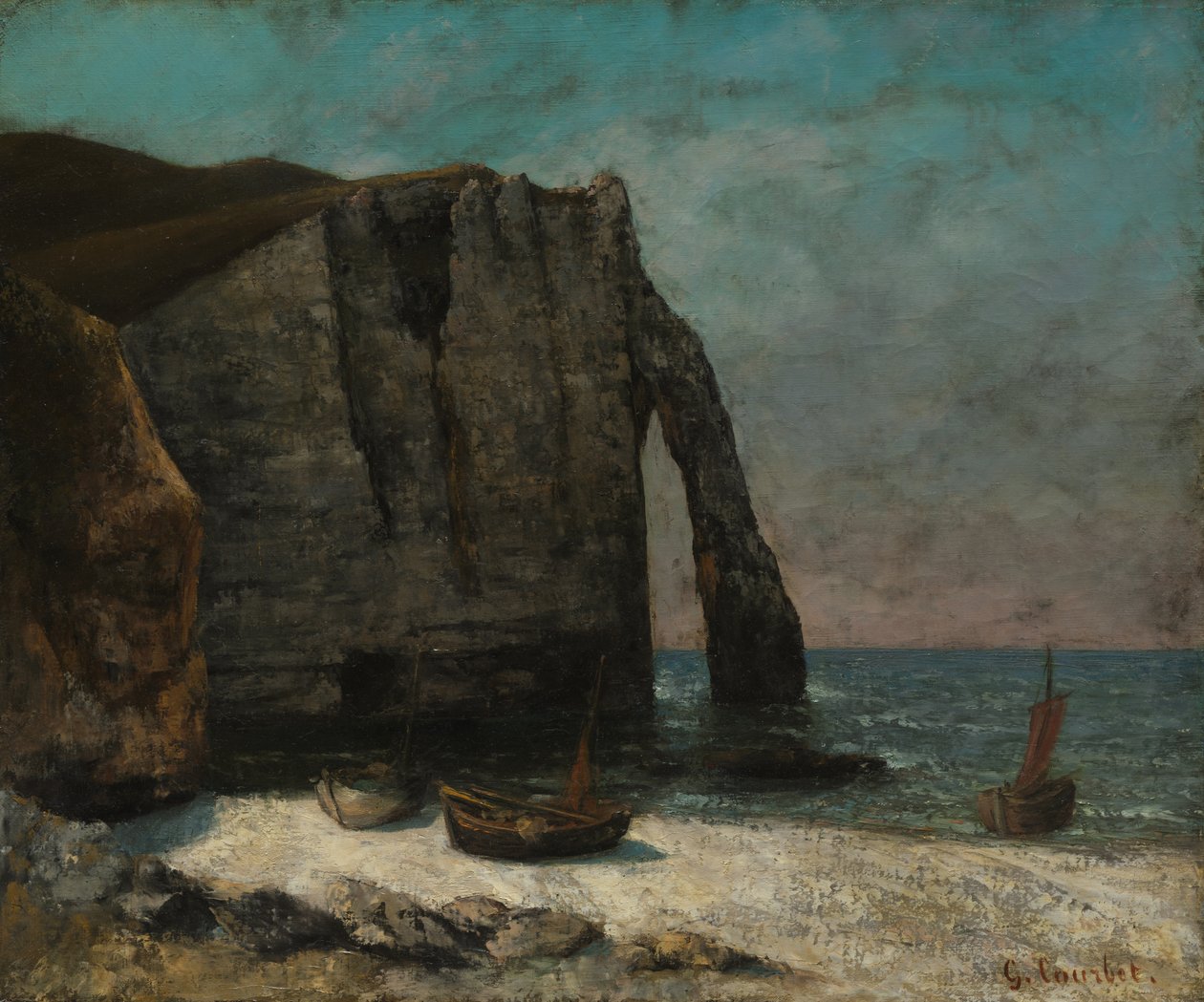 A falésia de Étretat de Gustave Courbet