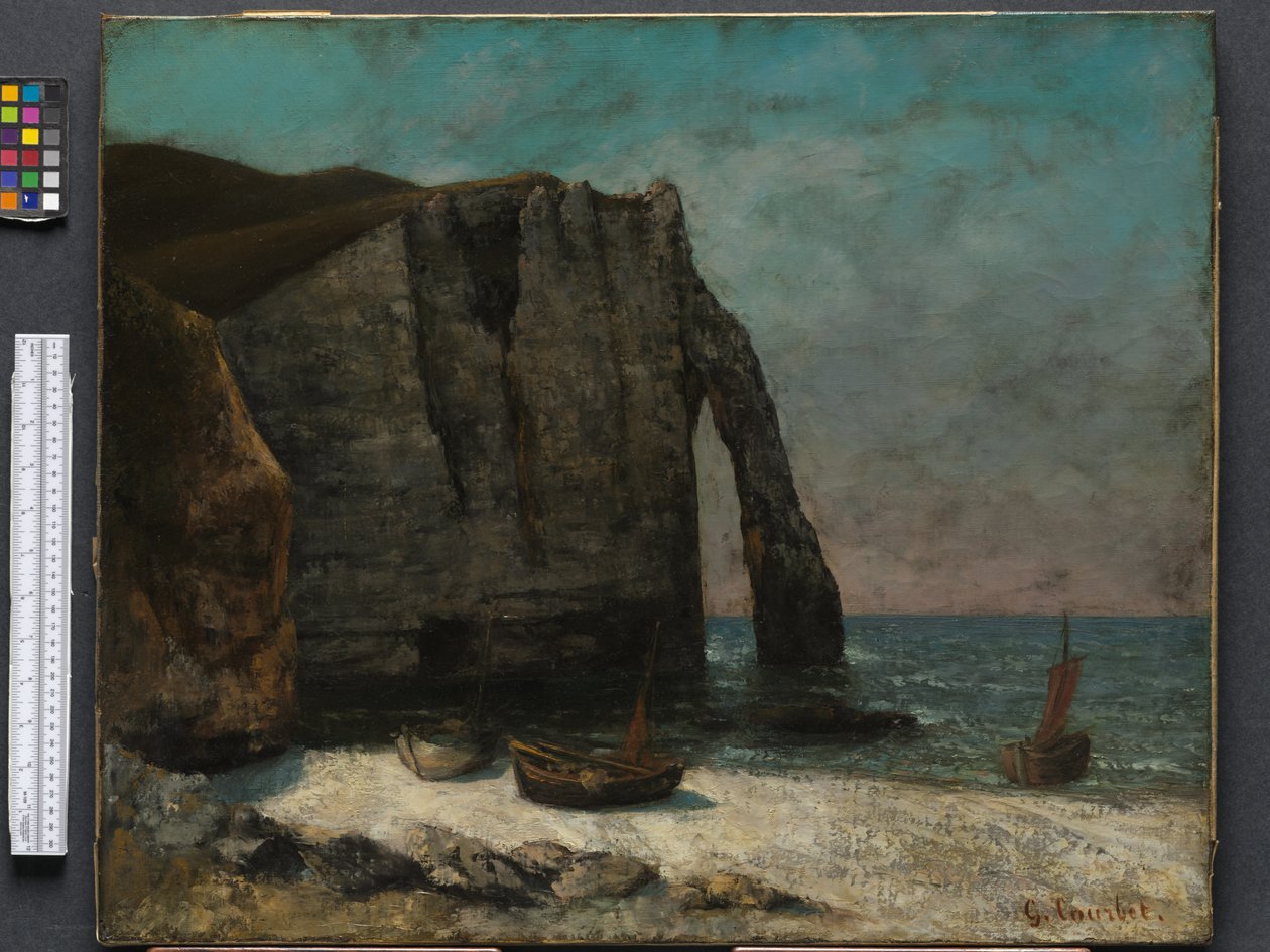O penhasco em Étretat, depois de 1872 de Gustave Courbet