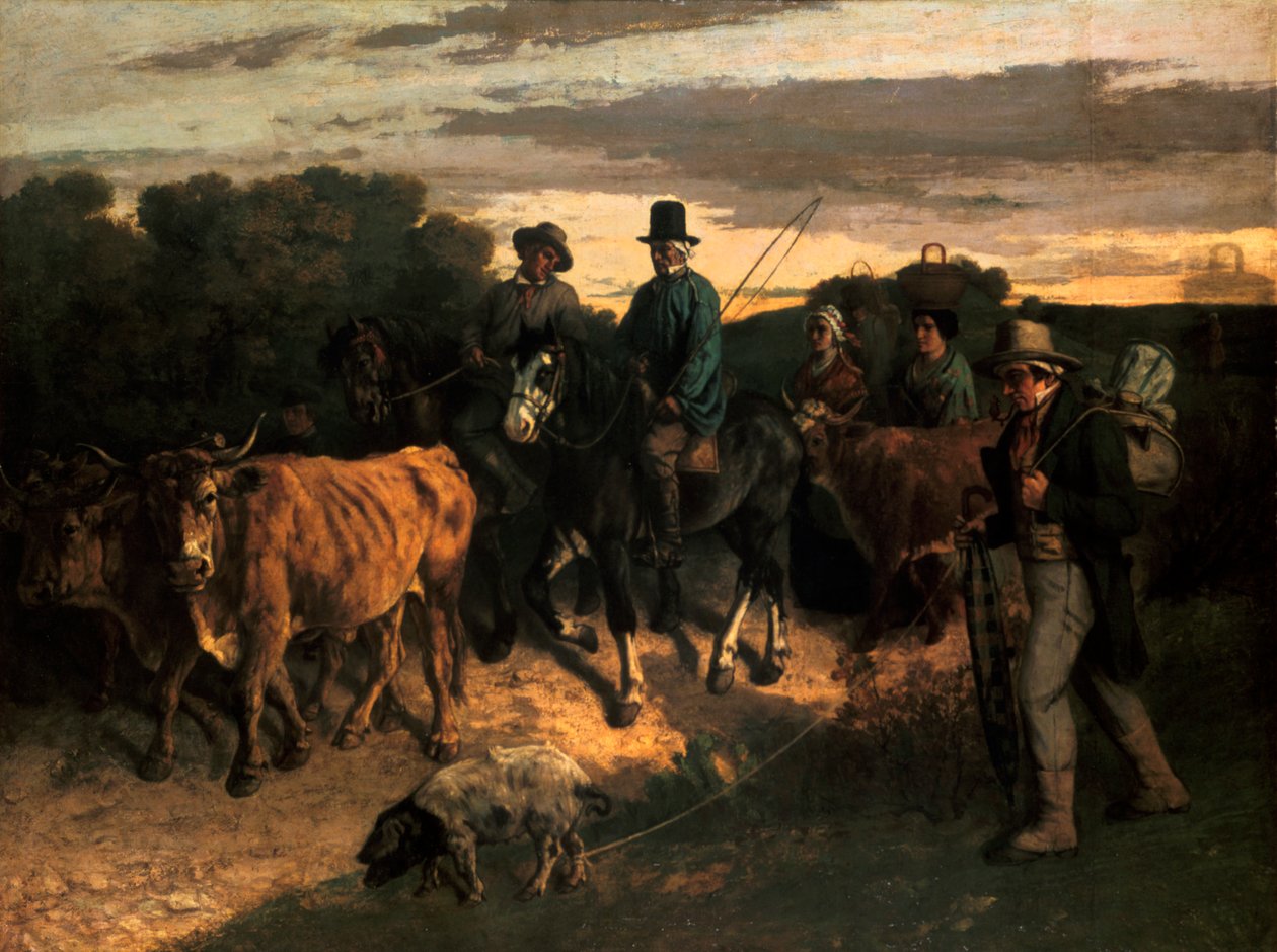 Os agricultores de Flagey Les Paysans de Flagey, 1855 de Gustave Courbet