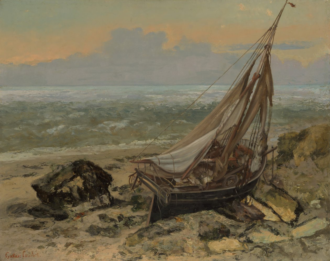 O barco de pesca, 1865. de Gustave Courbet
