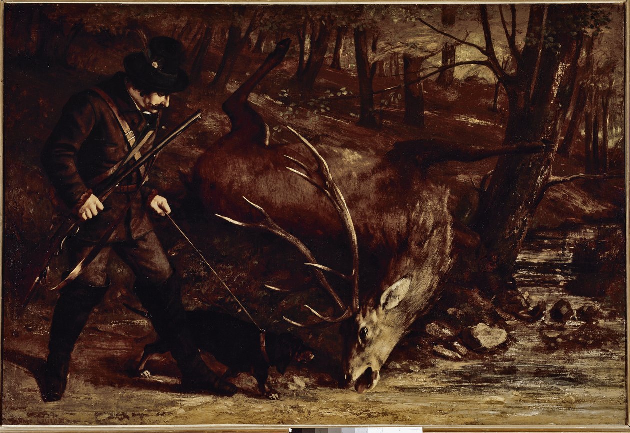 O Caçador Alemão (óleo sobre tela de Gustave Courbet