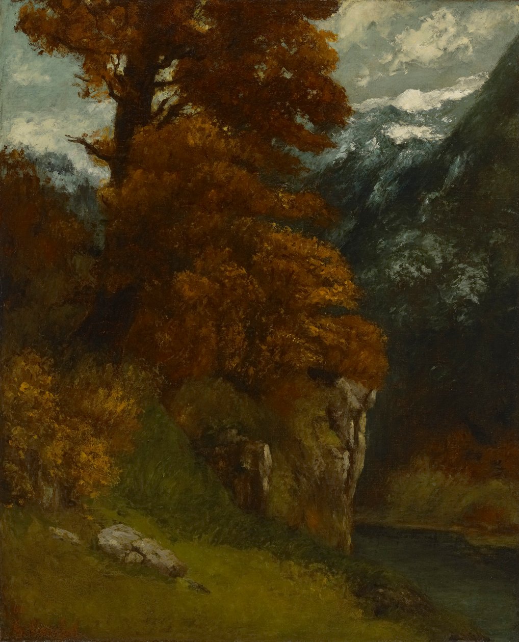 The Glen at Ornans (Banks of the Doubs; Efeito de de Gustave Courbet