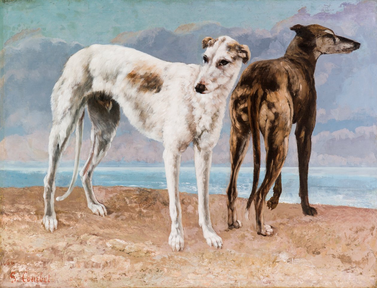 Os galgos do conde de Choiseul de Gustave Courbet