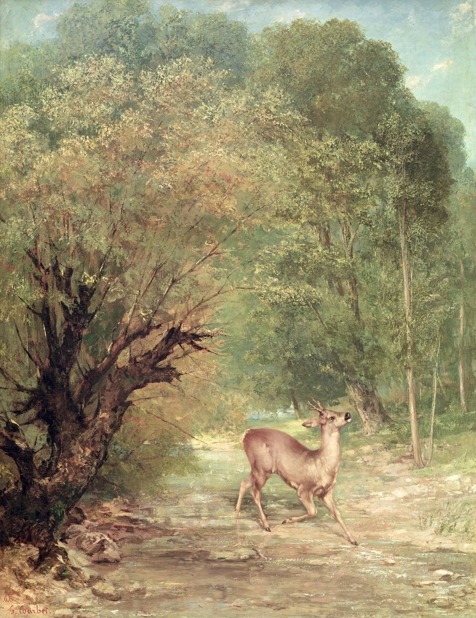 As corujas caçadas no alerta, primavera, 1867 de Gustave Courbet
