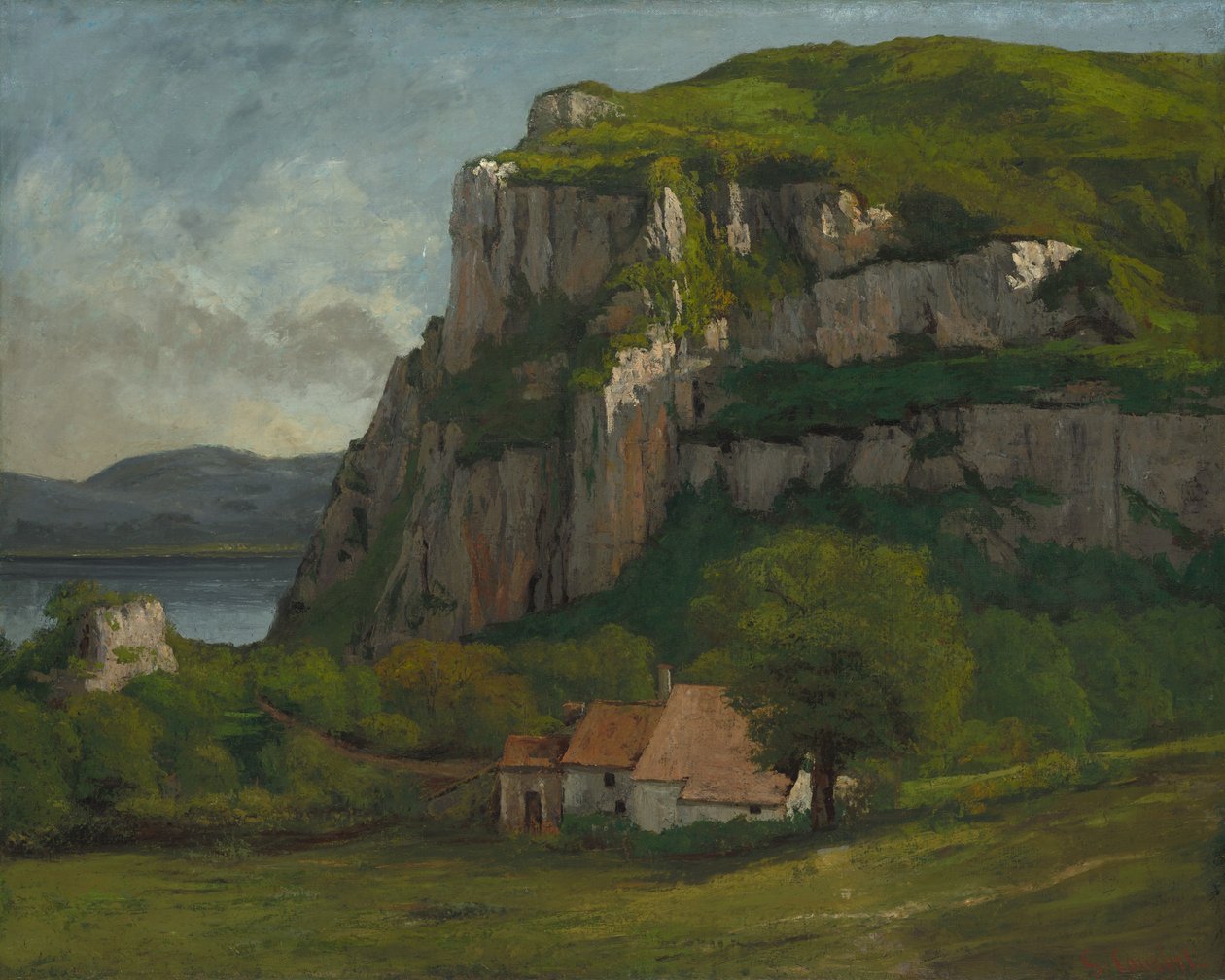 O Rochedo de Hautepierre, c.1869 de Gustave Courbet
