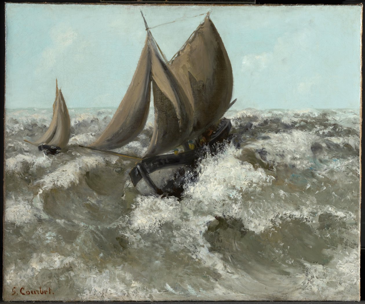 O veleiro (Marinha) de Gustave Courbet