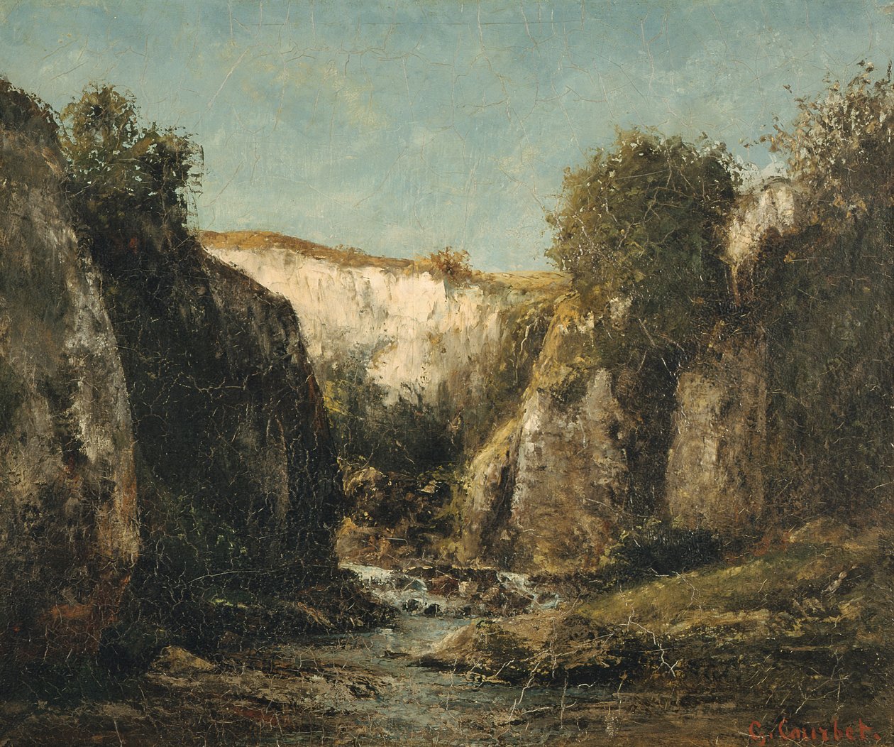 A fonte do Doubs, 1871 de Gustave Courbet