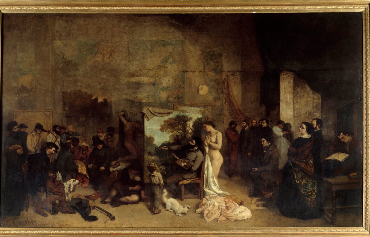 O Estúdio do Pintor, uma verdadeira alegoria de Gustave Courbet