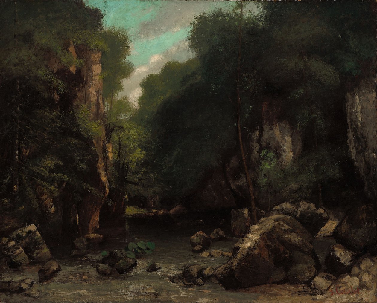 O Vale de Les Puits-Noir de Gustave Courbet
