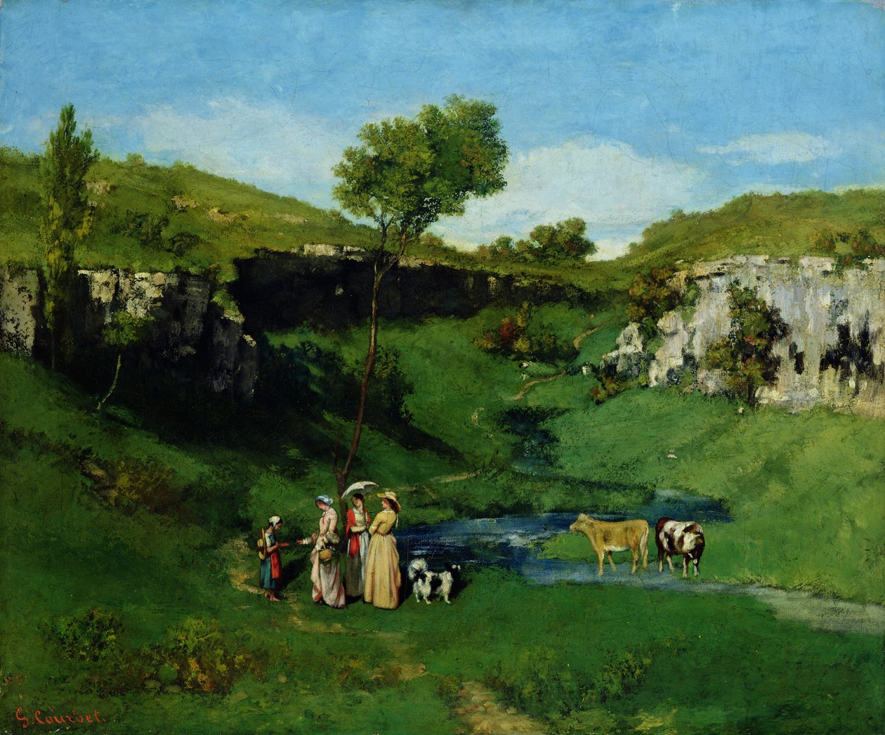 The Village Maidens de Gustave Courbet