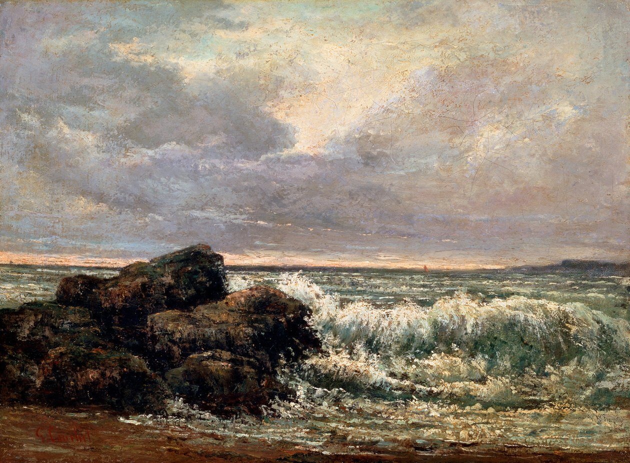 A onda, c1870. de Gustave Courbet