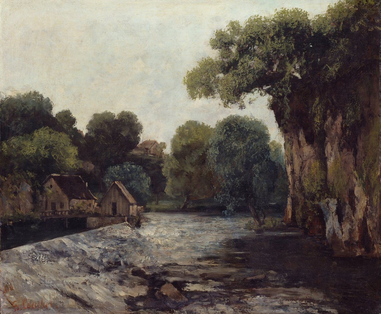 O açude no moinho, 1866 de Gustave Courbet