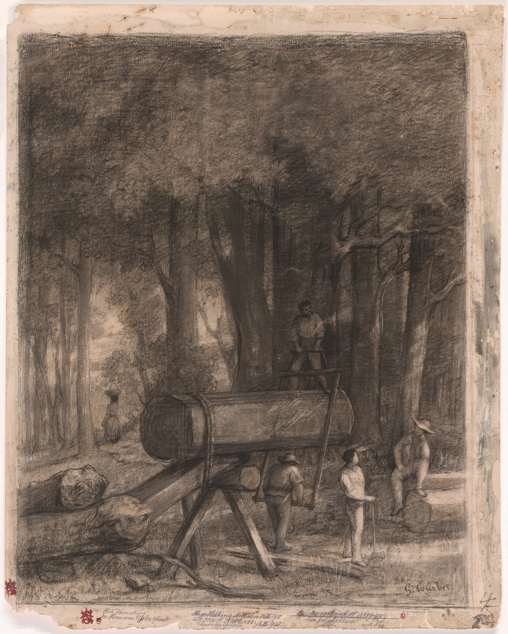 Os lenhadores de Gustave Courbet