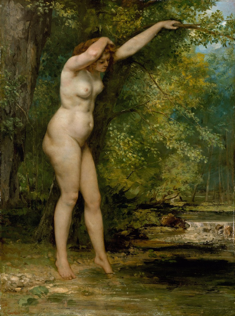 O jovem banhista de Gustave Courbet