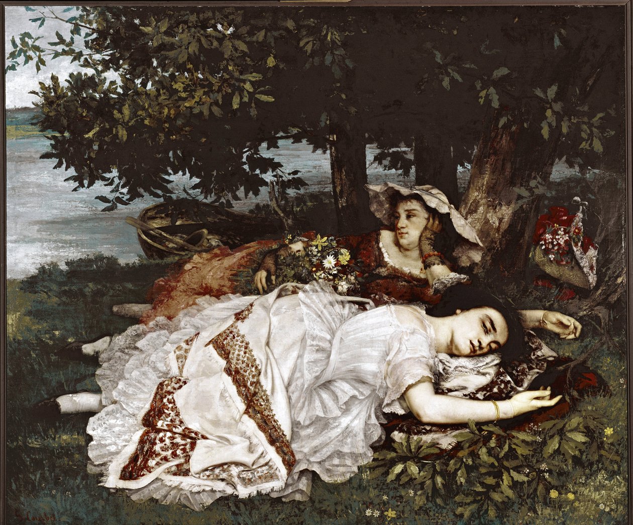 As senhoras das margens do Sena (óleo sobre tela de Gustave Courbet