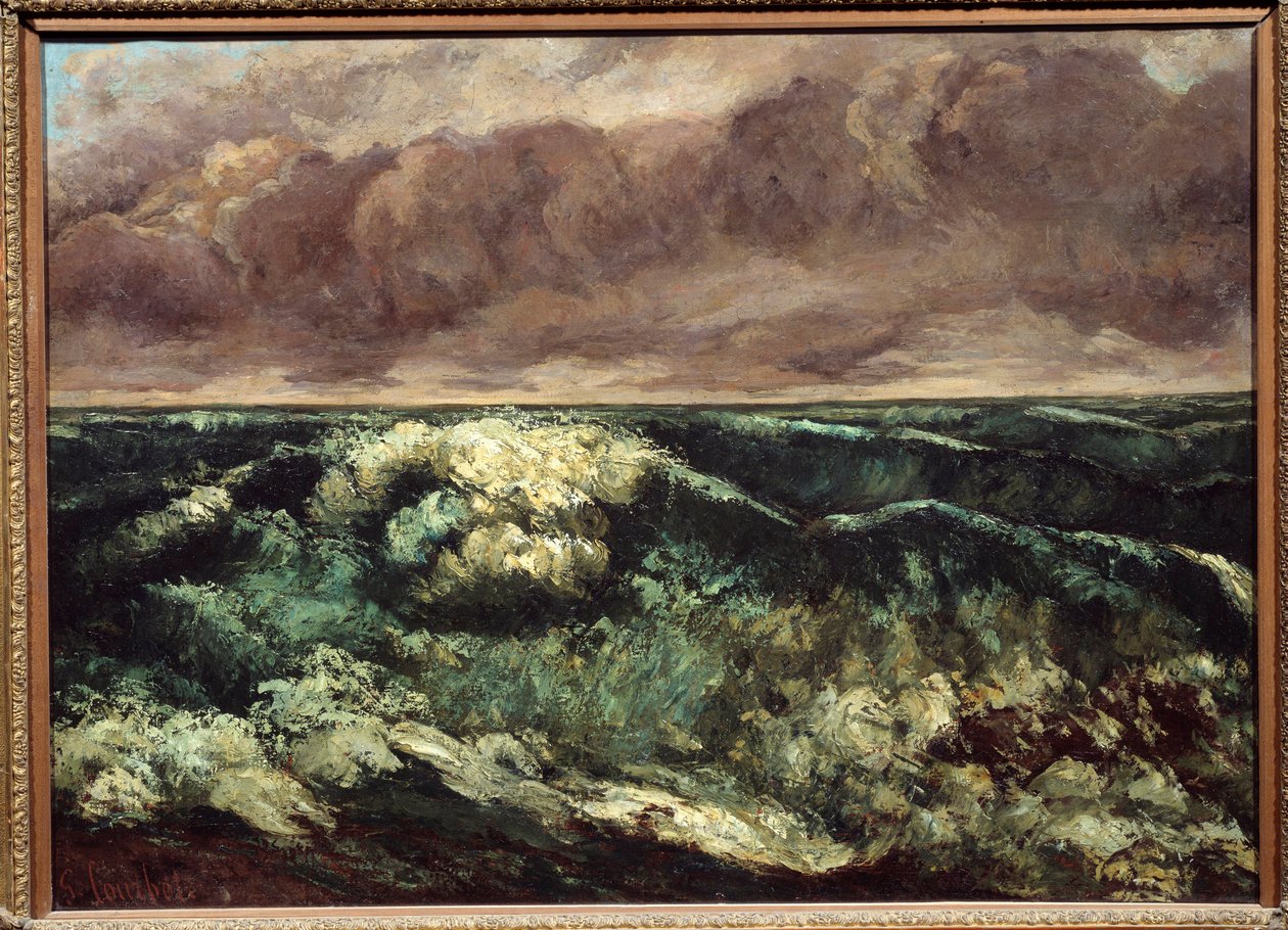 A onda. Pintura de Gustave Courbet (1819-1877) de Gustave Courbet