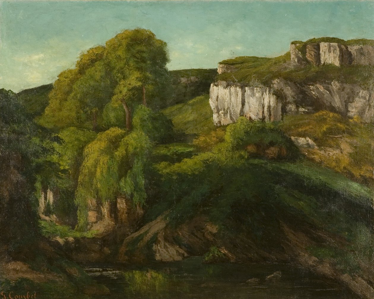Vale do Loue, perto de Ornans, c.1860 (óleo sobre tela) de Gustave Courbet