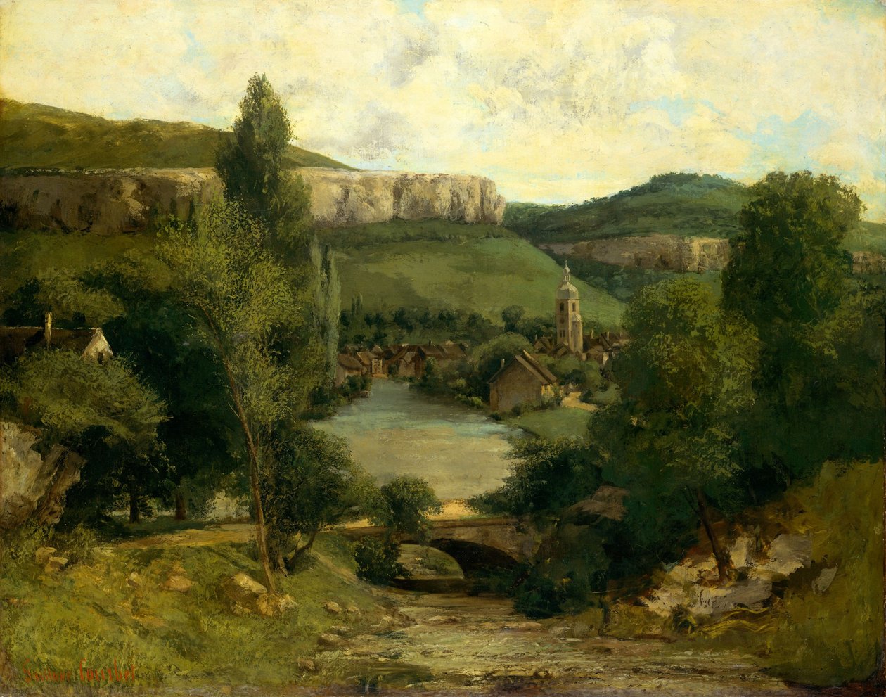 Vista de Ornans, c.1850 de Gustave Courbet